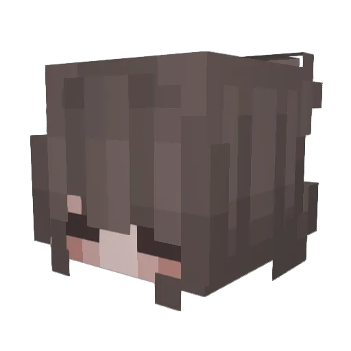 Cireasa Minecraft avatar head, 3D render