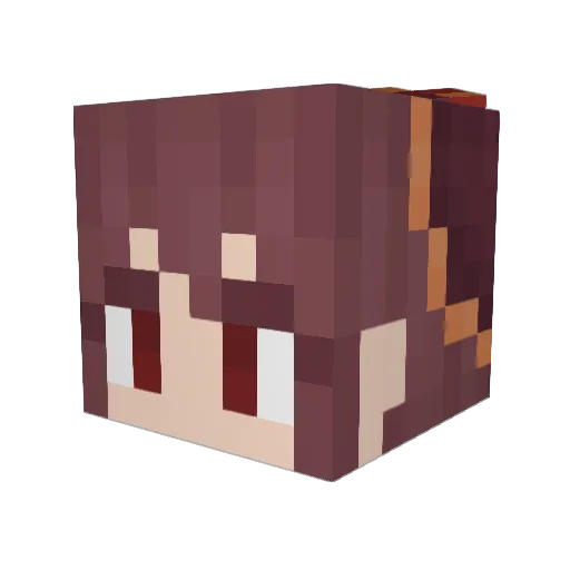 Cirellia Minecraft avatar head, 3D render