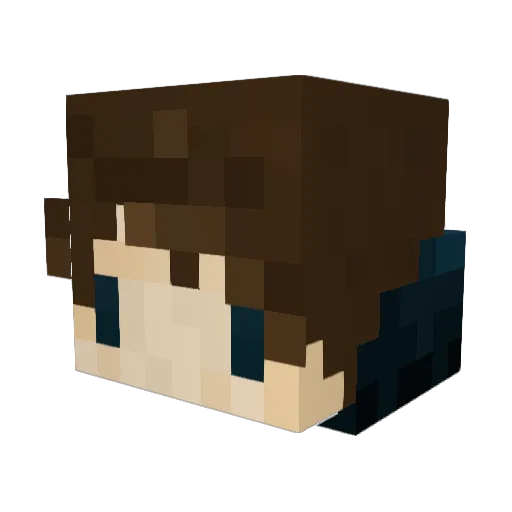 Cirindar Minecraft avatar head, 3D render