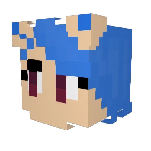 CirnoTheIdiotic Minecraft avatar head, 3D render