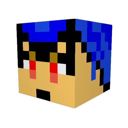 Cirnosta Minecraft avatar head, 3D render