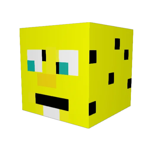 CirqueRM Minecraft avatar head, 3D render