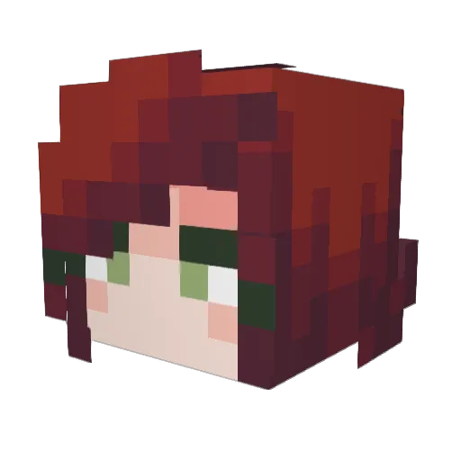 Cirri09 Minecraft avatar head, 3D render