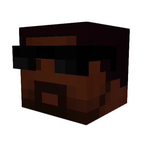 Cisab Minecraft avatar head, 3D render