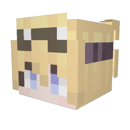 Cisco0412 Minecraft avatar head, 3D render