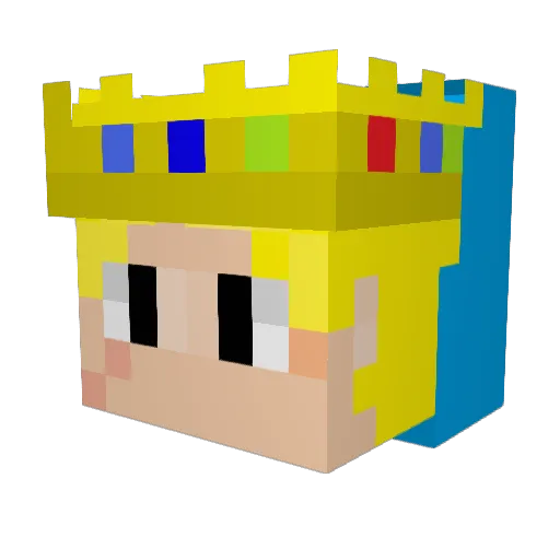 Ciscooo_ Minecraft avatar head, 3D render