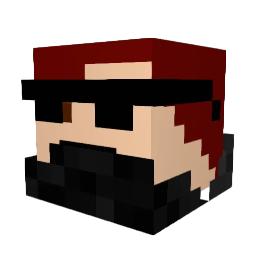 Ciscosaur Minecraft avatar head, 3D render