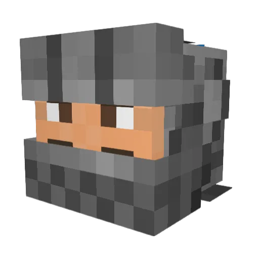 Cisle Minecraft avatar head, 3D render