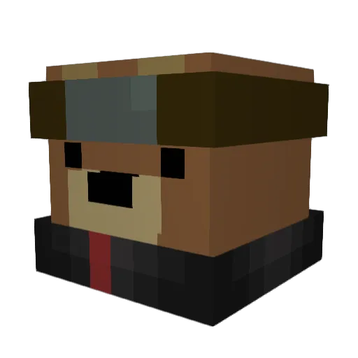 Cispii Minecraft avatar head, 3D render