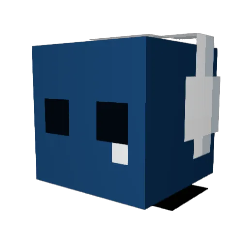Cisselah Minecraft avatar head, 3D render