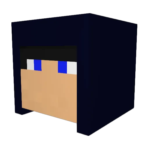 Cisstyle Minecraft avatar head, 3D render