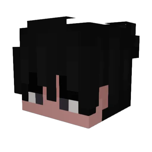 Cisted Minecraft avatar head, 3D render
