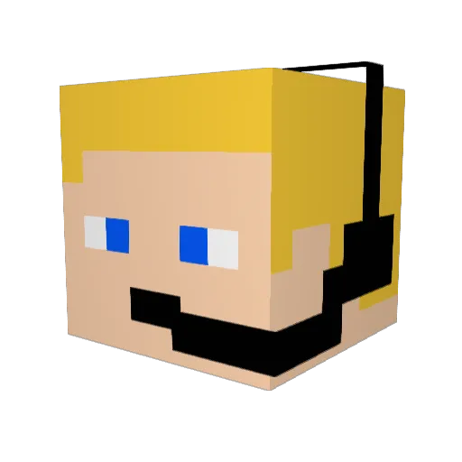 CiteFX Minecraft avatar head, 3D render
