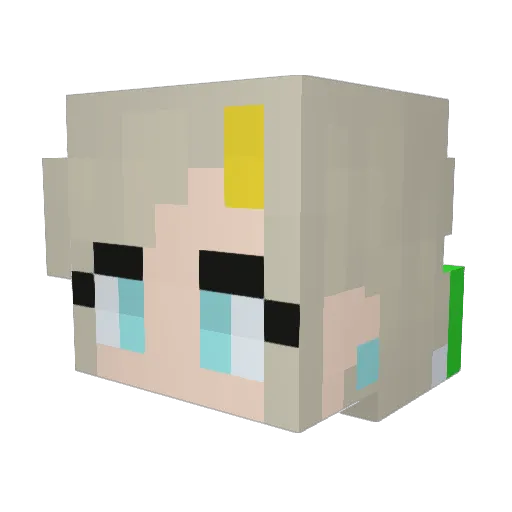 Cithis Minecraft avatar head, 3D render