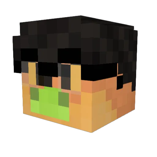 Citridile Minecraft avatar head, 3D render