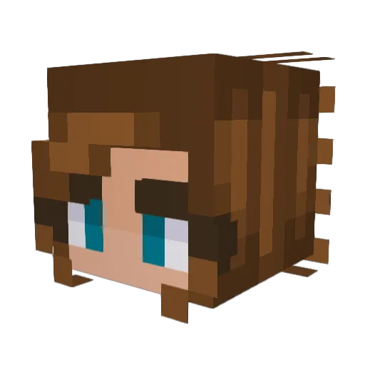 CitrineFox Minecraft avatar head, 3D render