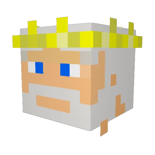 Citrio Minecraft avatar head, 3D render