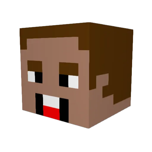 CitronMums Minecraft avatar head, 3D render