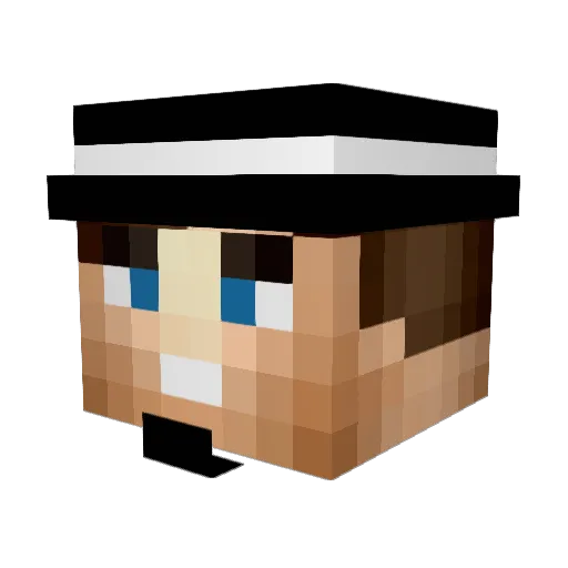 Citronelius Minecraft avatar head, 3D render