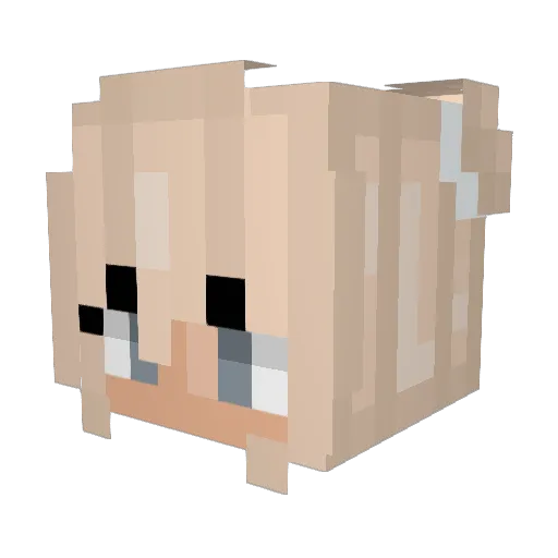 Citronkakan Minecraft avatar head, 3D render