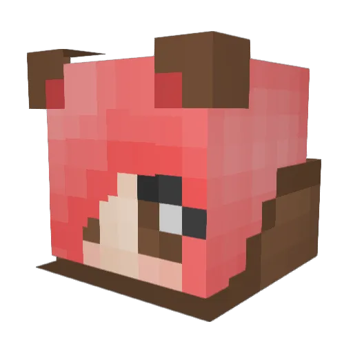 CitrouilleGirl Minecraft avatar head, 3D render