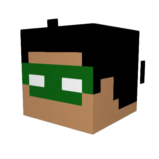 CitrusAUS Minecraft avatar head, 3D render