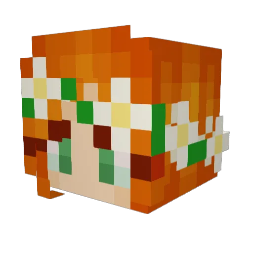 CitrusBecci Minecraft avatar head, 3D render
