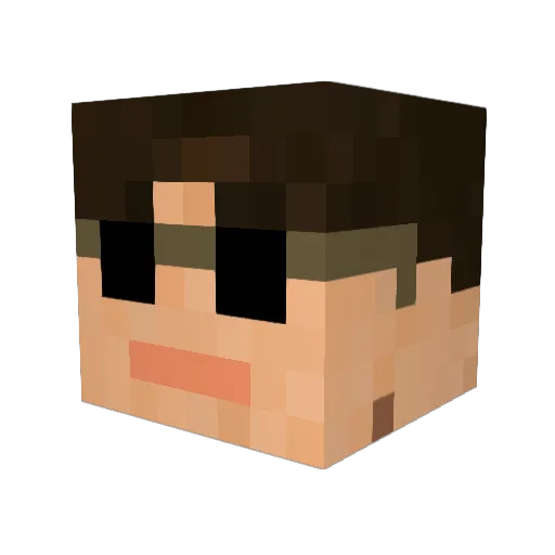 CitrusFruit Minecraft avatar head, 3D render