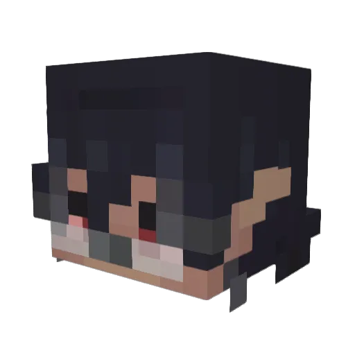 Citrusish Minecraft avatar head, 3D render