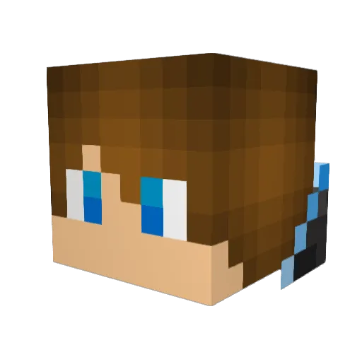 Citrusthecat Minecraft avatar head, 3D render