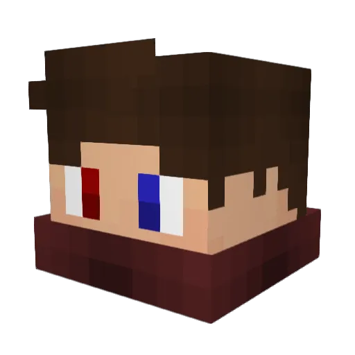 Cittixx Minecraft avatar head, 3D render