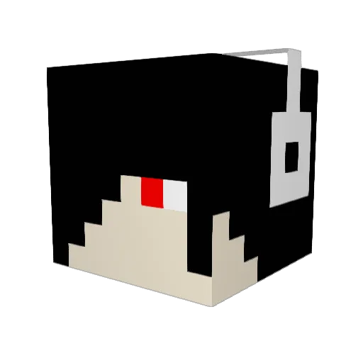 CityKung Minecraft avatar head, 3D render
