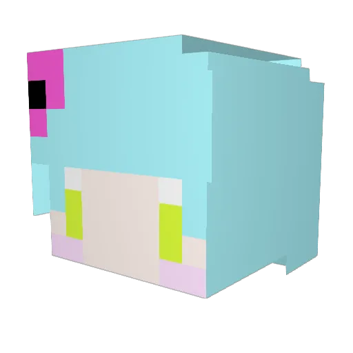 CityLoris Minecraft avatar head, 3D render