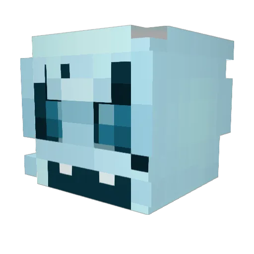 Citywar Minecraft avatar head, 3D render