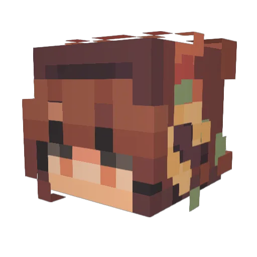 Ciuke Minecraft avatar head, 3D render