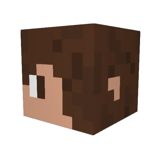 Ciulia Minecraft avatar head, 3D render