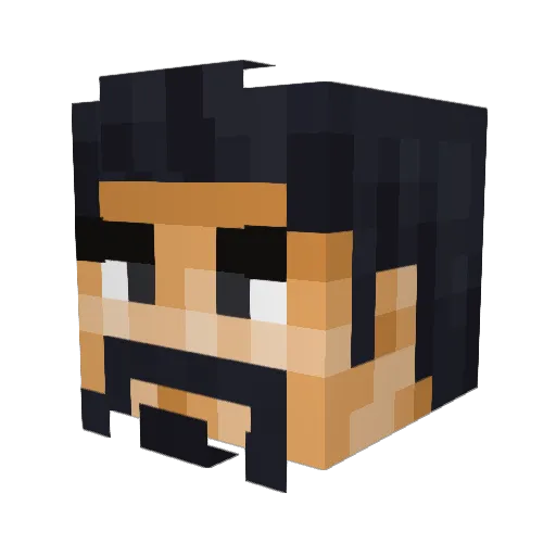 Ciumafaie Minecraft avatar head, 3D render