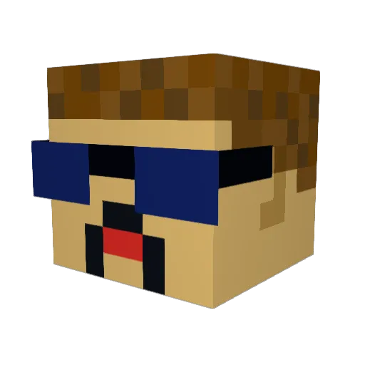 Ciumarosh Minecraft avatar head, 3D render