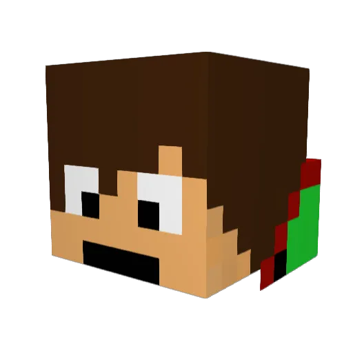 Ciusz Minecraft avatar head, 3D render
