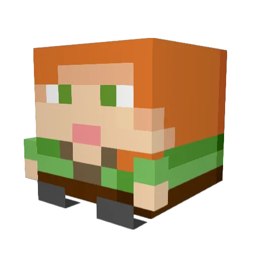 Civan34 Minecraft avatar head, 3D render