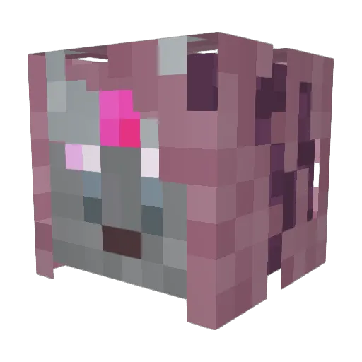 Cived Minecraft avatar head, 3D render
