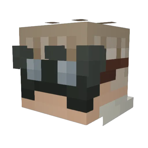 Civer_ Minecraft avatar head, 3D render