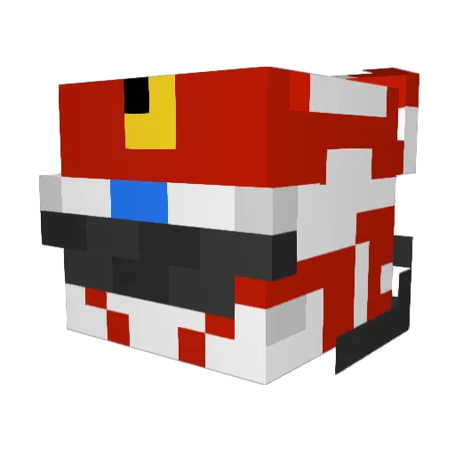 Civick06 Minecraft avatar head, 3D render
