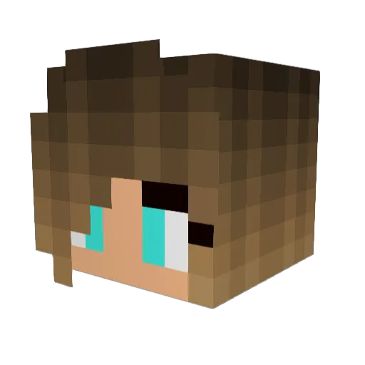 Civicman Minecraft avatar head, 3D render