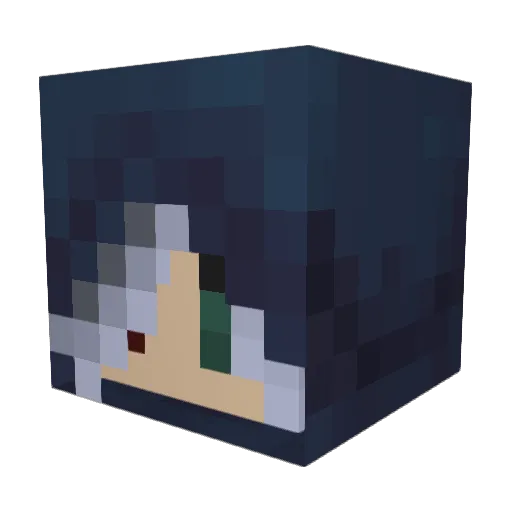 Civiel Minecraft avatar head, 3D render