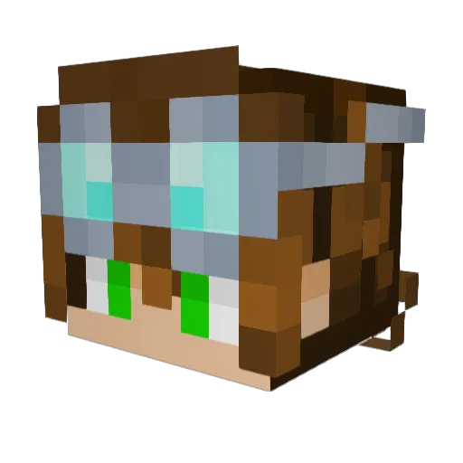 CivilTrash Minecraft avatar head, 3D render
