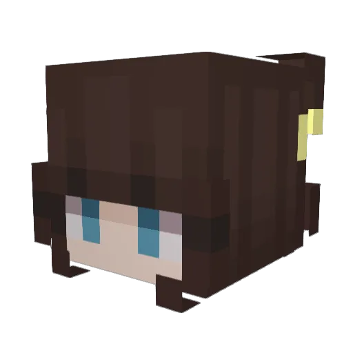 Civiled Minecraft avatar head, 3D render