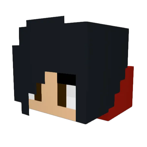 Civiler Minecraft avatar head, 3D render