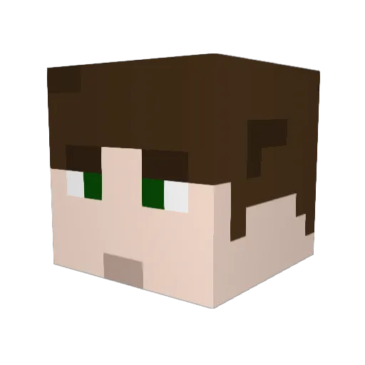 CivilianFish Minecraft avatar head, 3D render