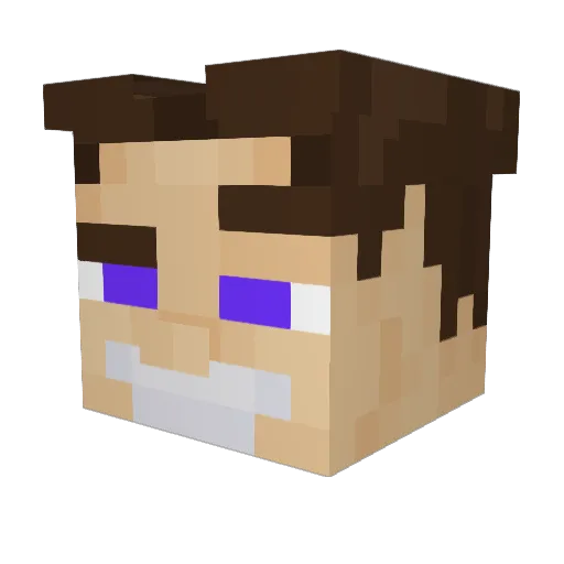 Civtrid Minecraft avatar head, 3D render